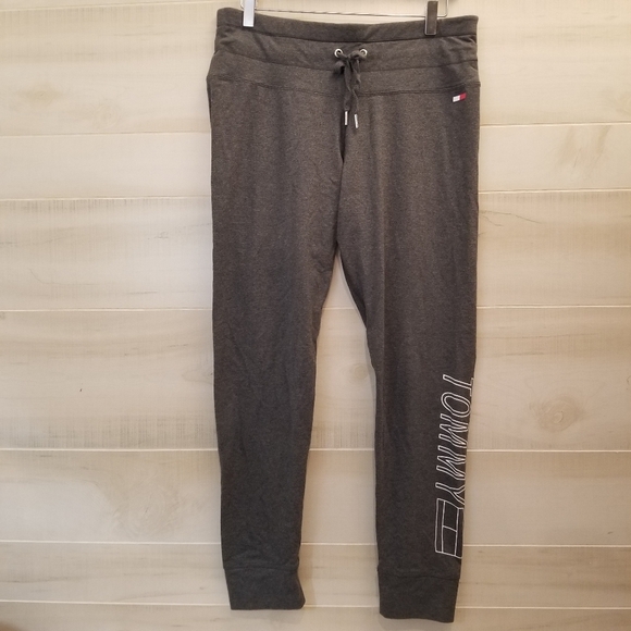 {L} Tommy Hilfiger Sport Gray Drawstring Jogger Pant Women's - Picture 2 of 11